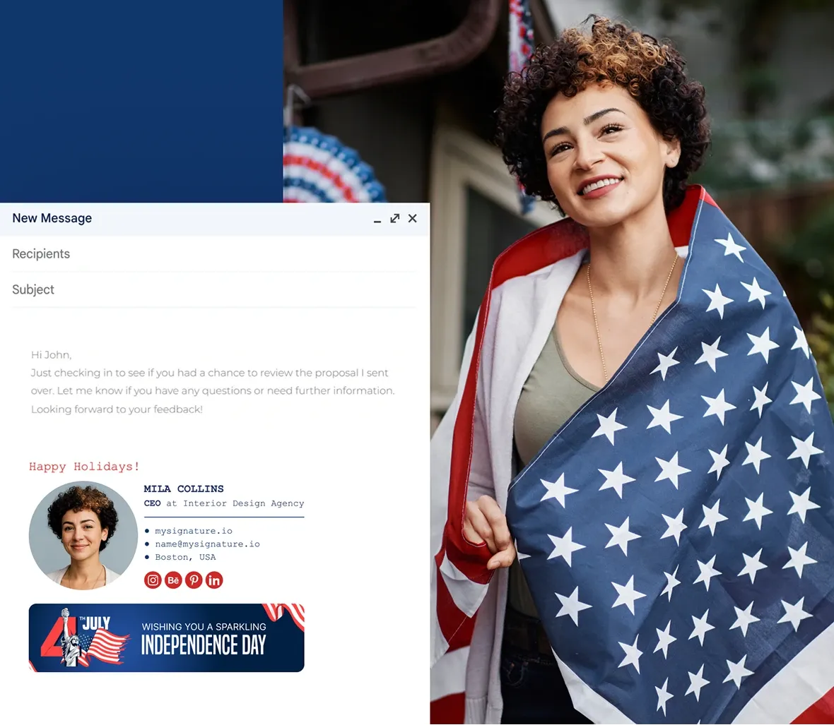 4th of July Email Signature Banners