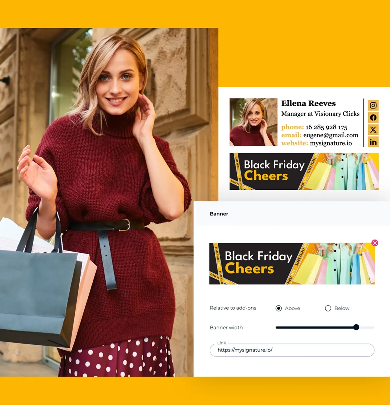 Tips for creating a Black Friday email signature banner