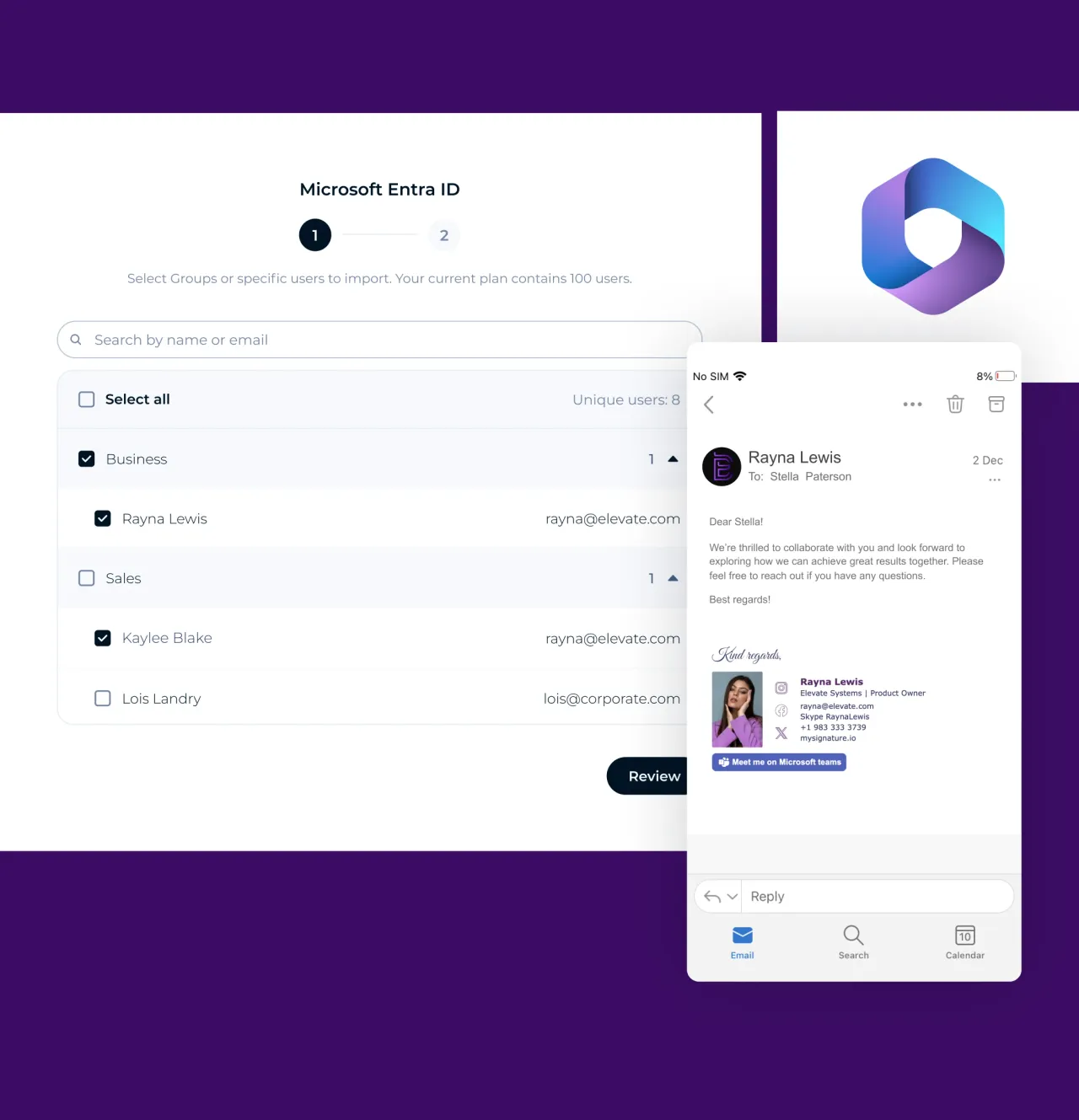 Administración de firmas para Microsoft Office 365
