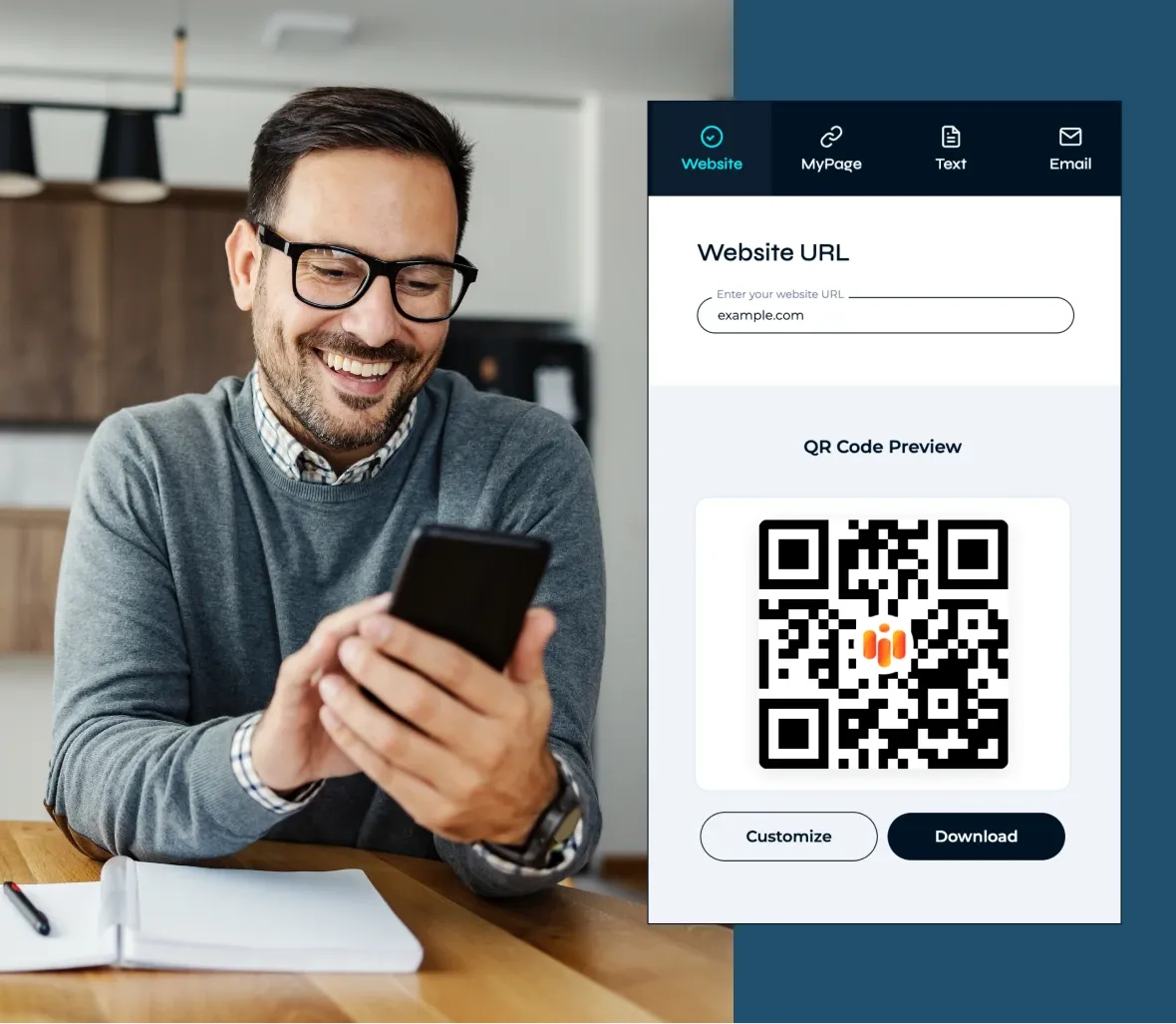 Generador gratis de códigos QR con IA de MySignature