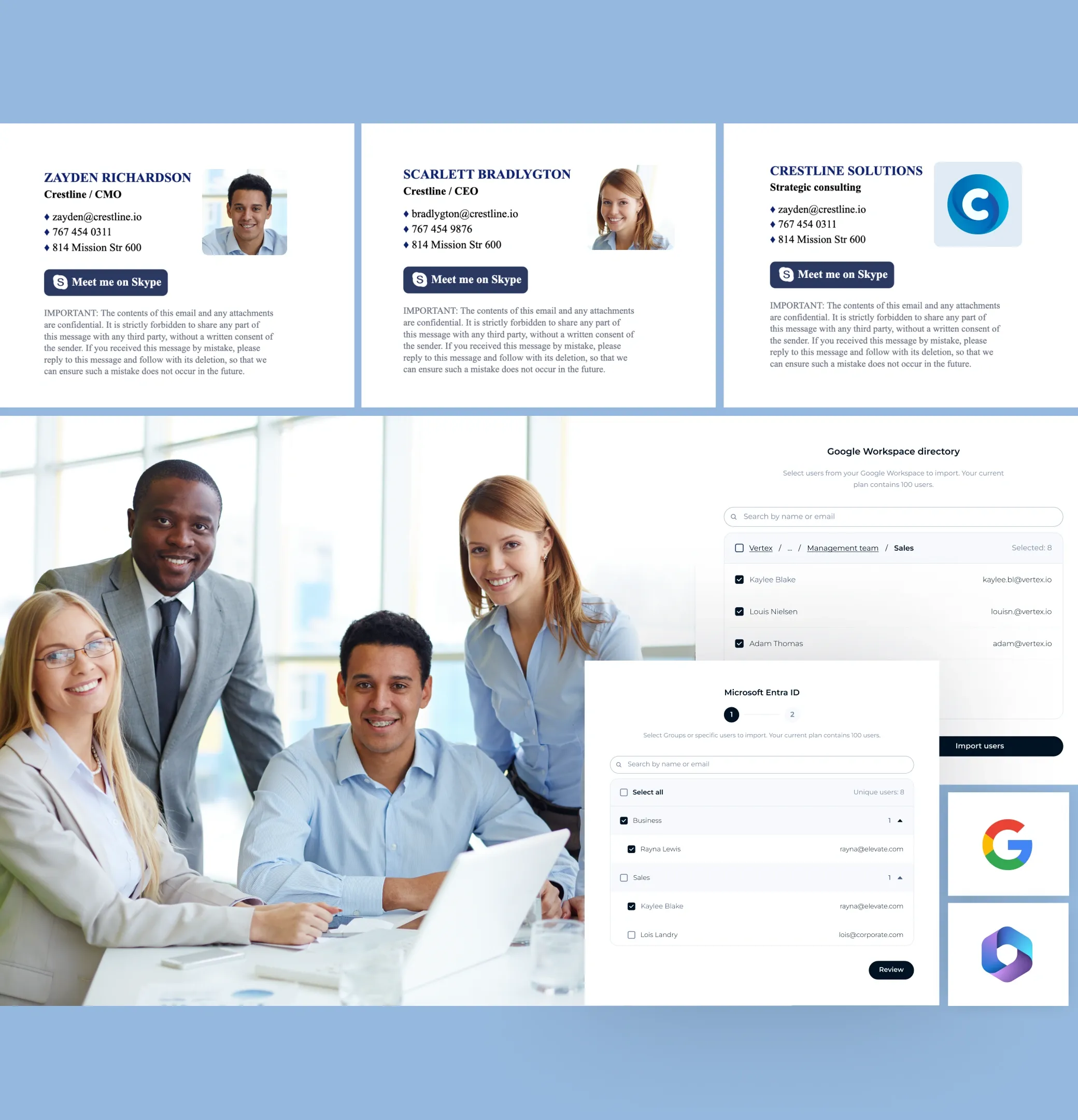 Gestor de firmas de correo electrónico para Google Workspace y Office 365