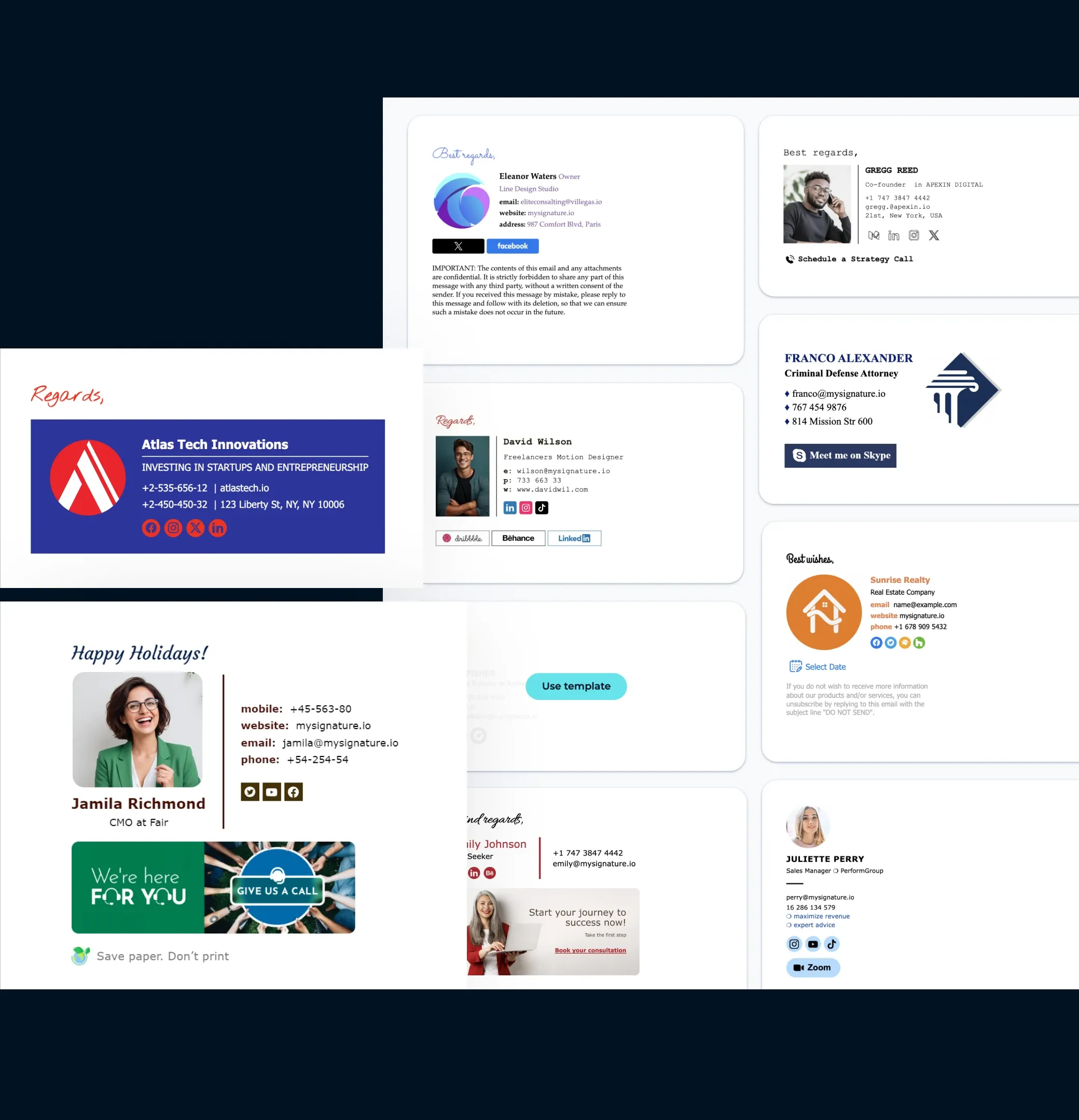 Utiliza plantillas profesionales para firmas de correo