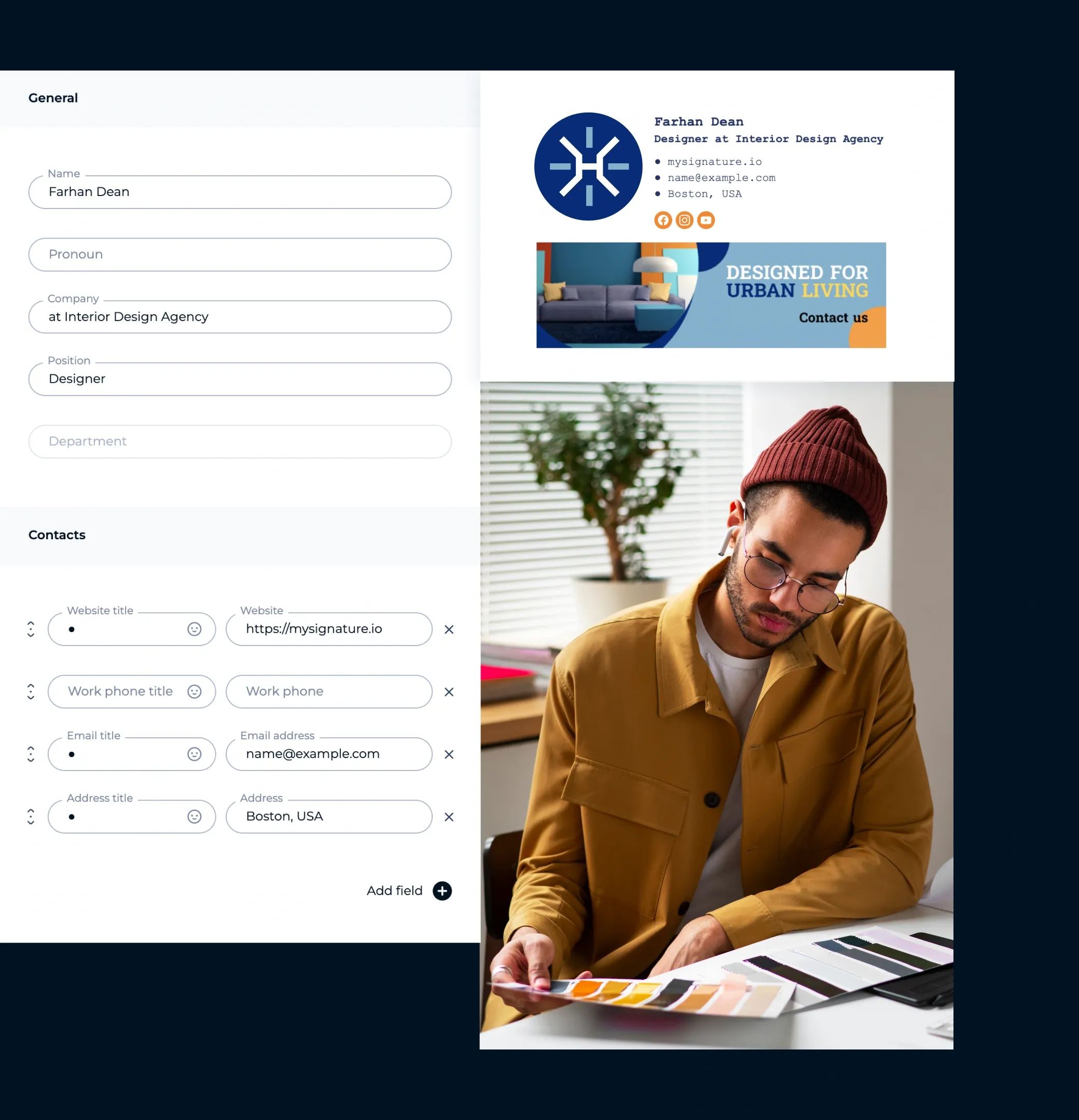 Crea una firma de correo personal