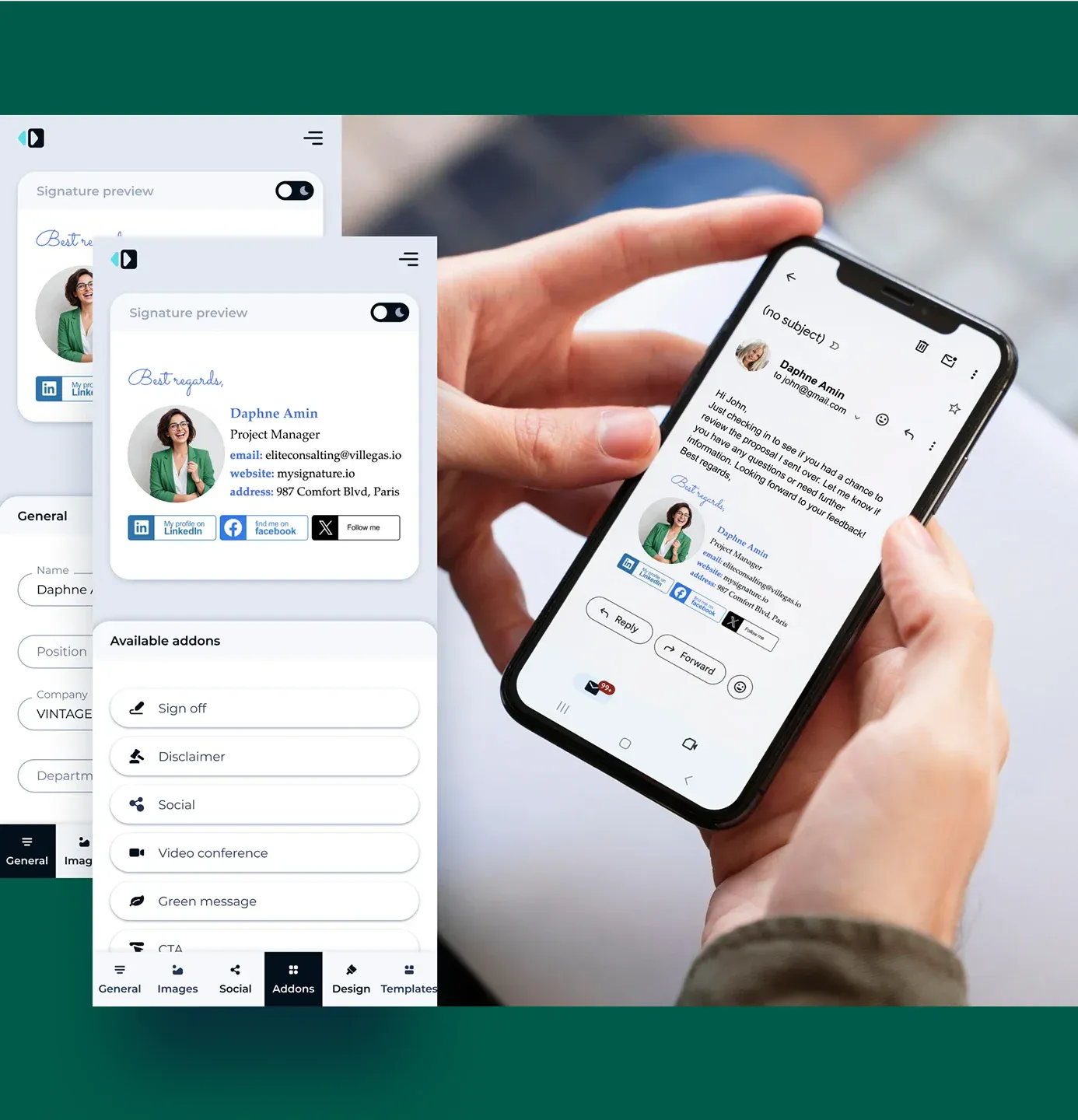Crea firmas de correo desde cualquier dispositivo