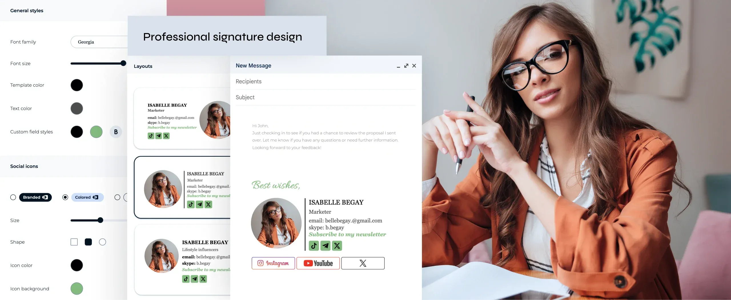 Mejora tu marca personal con un generador de firmas de correo intuitivo