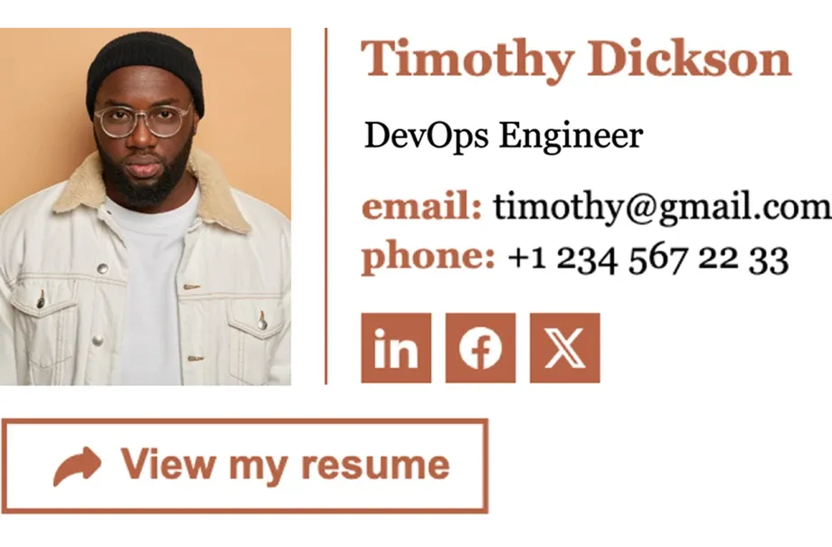 Un enlace a un CV y/o portafolio